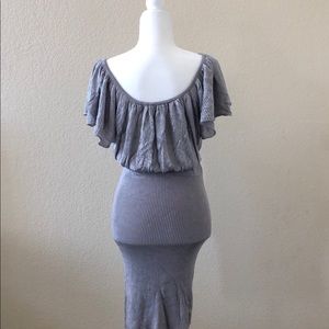Ruffle sweater dress glitter - front details